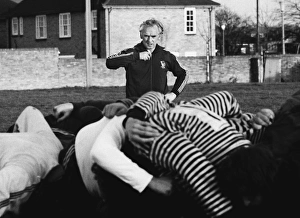 England rugby coach John Elders trains with the team in 1973 England rugby coach John Elders trains with the team in 1973