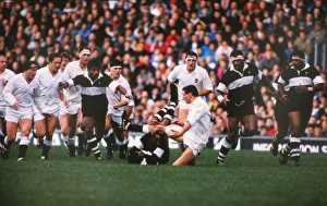 Englands David Egerton looks to pass against Fiji in 1989 Englands David Egerton looks to pass against Fiji in 1989