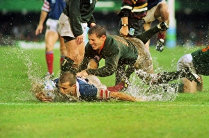 Frances Fabien Galthie and South Africas James Small - 1995 Rugby World Cup Frances Fabien Galthie and South Africas James Small - 1995 Rugby World Cup