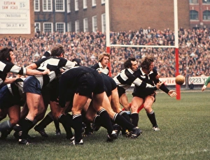 Gareth Edwards tackles Alex Wyllie during the famous game between the All Blacks and Barbarians in 1973 Gareth Edwards tackles Alex Wyllie during the famous game between the All Blacks and Barbarians in 1973