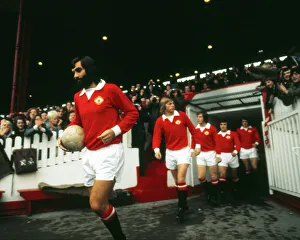 George Best leads out Manchester United in 1973 George Best leads out Manchester United in 1973