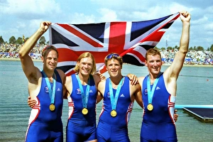 The gold medal-winning GB Coxless Four team at the 2000 Olympics The gold medal-winning GB Coxless Four team at the 2000 Olympics
