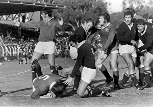 Gordon Brown scores for the Lions during the Third Test against South Africa in 1974 Gordon Brown scores for the Lions during the Third Test against South Africa in 1974