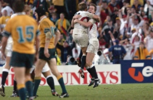 Will Greenwood and Jonny Wilkinson hug at the final whistle of the 2003 World Cup Final Will Greenwood and Jonny Wilkinson hug at the final whistle of the 2003 World Cup Final