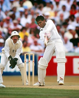 Indias Mohammad Azharuddin on the way to scoring 179 against England in the 2nd Test at Indias Mohammad Azharuddin on the way to scoring 179 against England in the 2nd Test at