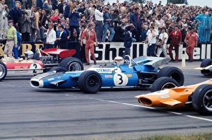 Jackie Stewart on the grid in his Matra-Ford at the start of the 1969 British Grand Prix Jackie Stewart on the grid in his Matra-Ford at the start of the 1969 British Grand Prix