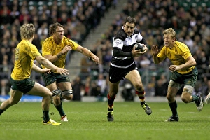 Jason White makes a breaks for the Barbarians in 2011 Jason White makes a breaks for the Barbarians in 2011
