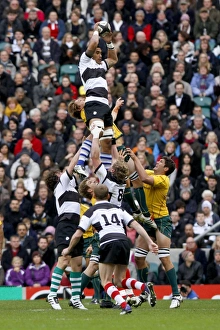 Jerome Kaine wins a line-out for the Barbarians in 2011 Jerome Kaine wins a line-out for the Barbarians in 2011