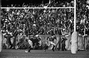 JJ Williams scores the first of his two tries in the 3rd Test - 1974 British Lions Tour to SA JJ Williams scores the first of his two tries in the 3rd Test - 1974 British Lions Tour to SA