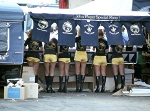 John Player Special Pit Girls at British Grand Prix 1973 John Player Special Pit Girls at British Grand Prix 1973