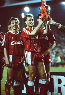 lenn Hysen and Barry Venison celebrate Liverpools 1990 league title victory lenn Hysen and Barry Venison celebrate Liverpools 1990 league title victory