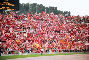 Liverpool fans at the the Stadio Olimpico, Rome. 1977 European Cup Final Liverpool fans at the the Stadio Olimpico, Rome. 1977 European Cup Final