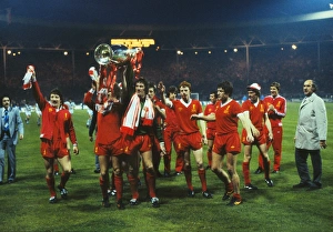 The Liverpool team celebrate winning the 1978 European Cup The Liverpool team celebrate winning the 1978 European Cup