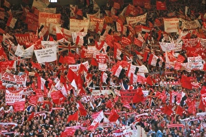 Manchester United fans show their banners in the Wembley stands during the 1977 FA Cup Final Manchester United fans show their banners in the Wembley stands during the 1977 FA Cup Final