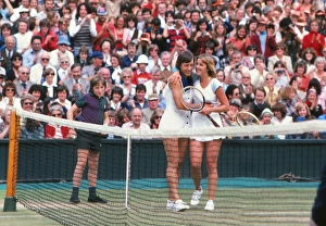 Martina Navratilova is congratulated by opponent Chris Evert after winning the 1978 Wimbledon Singles Final Martina Navratilova is congratulated by opponent Chris Evert after winning the 1978 Wimbledon Singles Final
