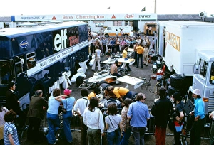 The McLaren paddock at the 1973 British Grand Prix at Silverstone The McLaren paddock at the 1973 British Grand Prix at Silverstone