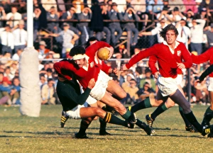 Mervyn Davies on the charge for the Lions in the 3rd Test against the Springboks in 1974 Mervyn Davies on the charge for the Lions in the 3rd Test against the Springboks in 1974