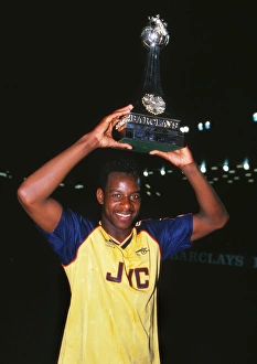 Football/english football/michael thomas celebrates league trophy winning Football/english football/michael thomas celebrates league trophy winning