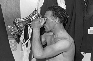 Nat Lofthouse drinks from the trophy after the 1958 FA Cup Final Nat Lofthouse drinks from the trophy after the 1958 FA Cup Final