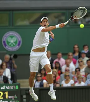 Novak Djokovic during the 2011 Wimbledon Championships Novak Djokovic during the 2011 Wimbledon Championships