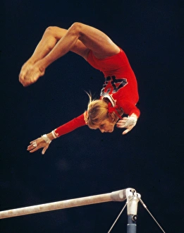 Olga Korbut peforms her Korbut Flip - 1973 European Championships Olga Korbut peforms her Korbut Flip - 1973 European Championships