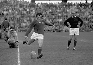 Phil Bennett kicks for the British Lions against Natal in 1974 Phil Bennett kicks for the British Lions against Natal in 1974