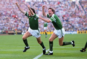 Ray Houghton celebrates his goal against England at Euro 88 Ray Houghton celebrates his goal against England at Euro 88