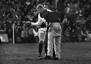 Referee Roger Quittenton askes a streaker to pull his trouser up - 1983 Five Nations Referee Roger Quittenton askes a streaker to pull his trouser up - 1983 Five Nations
