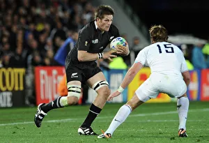 Richie McCaw on the ball during the 2011 World Cup Final Richie McCaw on the ball during the 2011 World Cup Final