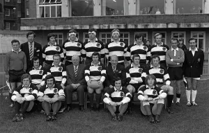 A 1973 print of the Barbarians team that defeated the All Blacks at Cardiff