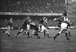 Gareth Edwards a true legend: 1972/3 New Zealand Tour Print of Wales vs All Blacks at Cardiff Arms Park