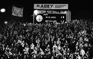 The scoreboard shows the Midlands ahead against the All Blacks in 1983 The scoreboard shows the Midlands ahead against the All Blacks in 1983