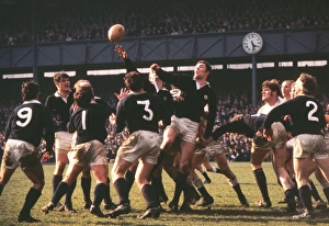 Scotland win line-out ball - 1971 Five Nations Scotland win line-out ball - 1971 Five Nations