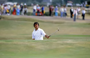 Seve Ballesteros watches his putt from off the green Seve Ballesteros watches his putt from off the green