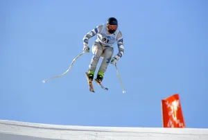 Images Dated 8th May 2012: Urs Lehmann Alpine Skiing Print 1991 Val d'Isere Downhill