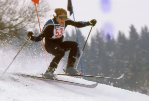 Skiing Prints: US Bill Taylor Skiing Print