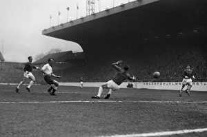 Spurs Jimmy Greaves scores his sides first goal against Manchester United in the 1962 FA Cup semi-final Spurs Jimmy Greaves scores his sides first goal against Manchester United in the 1962 FA Cup semi-final