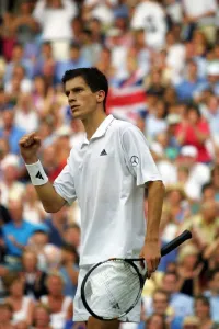 Tennis Prints: Tim Henman Print - Wimbledon 2001 Semi-Final