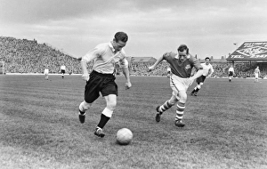 Tom Finney on the ball for the English League at Blackpool in 1950 Tom Finney on the ball for the English League at Blackpool in 1950