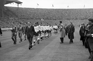 Tottenham Hotspur manager Bill Nicholson leads his Tottenham team onto the pitch for Tottenham Hotspur manager Bill Nicholson leads his Tottenham team onto the pitch for