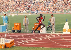 Uganda's John Akii-Bua wins the 400m hurdles gold medal at the 1972 Munich Olympics Uganda's John Akii-Bua wins the 400m hurdles gold medal at the 1972 Munich Olympics