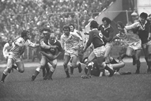 Wales Terry Cobner is tackled by Roger Uttley - 1975 Five Nations Wales Terry Cobner is tackled by Roger Uttley - 1975 Five Nations