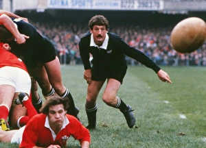 Wales Terry Holmes gets the ball away against the All Blacks in 1980 under pressure from Graham Mourie Wales Terry Holmes gets the ball away against the All Blacks in 1980 under pressure from Graham Mourie