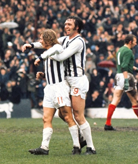 West Bromwich Albions Jeff Astle celebrates with goalscorer Asa Hartford West Bromwich Albions Jeff Astle celebrates with goalscorer Asa Hartford
