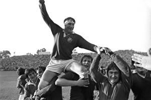 Willie John McBride is chaired off the pitch after the British Lions win the Third Test Willie John McBride is chaired off the pitch after the British Lions win the Third Test