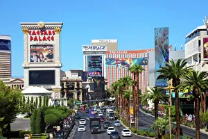 Caesars Palace and The Mirage Hotel and Casino on the Strip, Las Vegas, Nevada, America Caesars Palace and The Mirage Hotel and Casino on the Strip, Las Vegas, Nevada, America