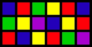 Creative checkerboard pattern of coloured and black and white squares background design Creative checkerboard pattern of coloured and black and white squares background design
