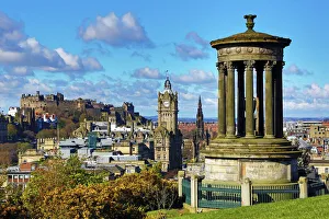 Edinburgh and the Dugald Stewart Monument from Calton Hill Edinburgh and the Dugald Stewart Monument from Calton Hill
