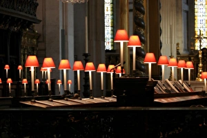 Lamps in the choir stalls of St. Pauls Cathedral Lamps in the choir stalls of St. Pauls Cathedral