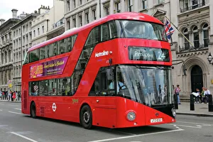 New Routemaster Red London double-decker bus New Routemaster Red London double-decker bus